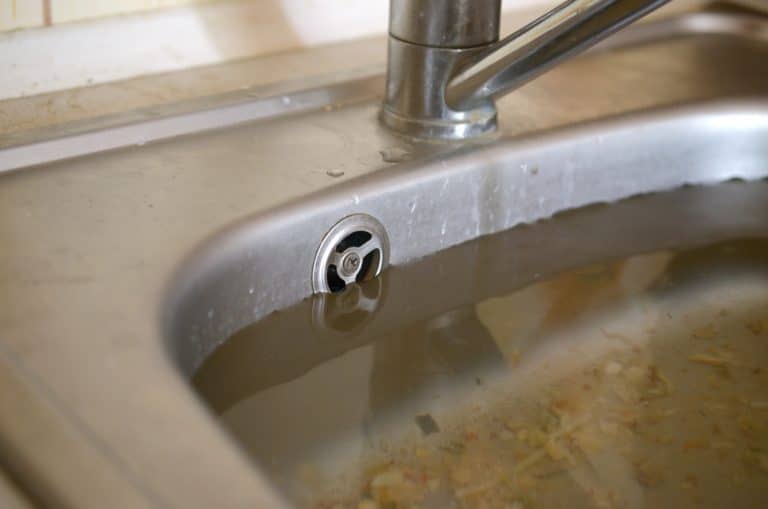 Water overflowing from a blocked drain