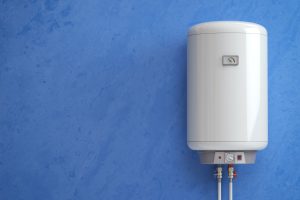 white water heater on blue textured wall 2026 09 23 21 44 09 utc